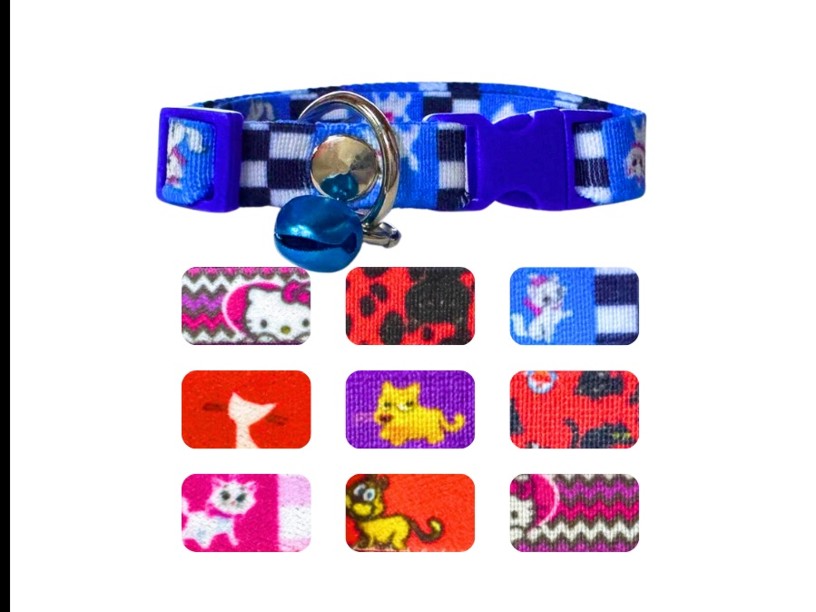 BON140 PAQUETE DE COLLARES 
ELASTICOS DE GATO CON CASCABEL 
10 PZS