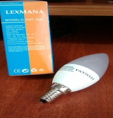 Bombillo Vela Led  E14 6500°K  
lexmana Código - 15137