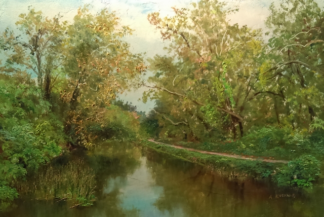 Kushnir, C&O Canal at Brookmont, 8x12 Oil