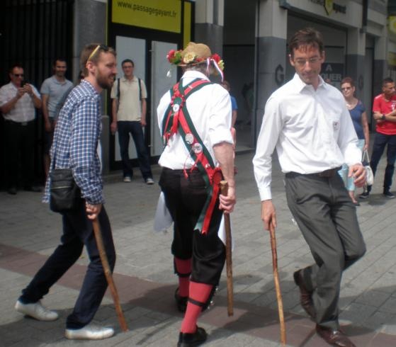 The Mayor of Douai and our secort being shown a hey