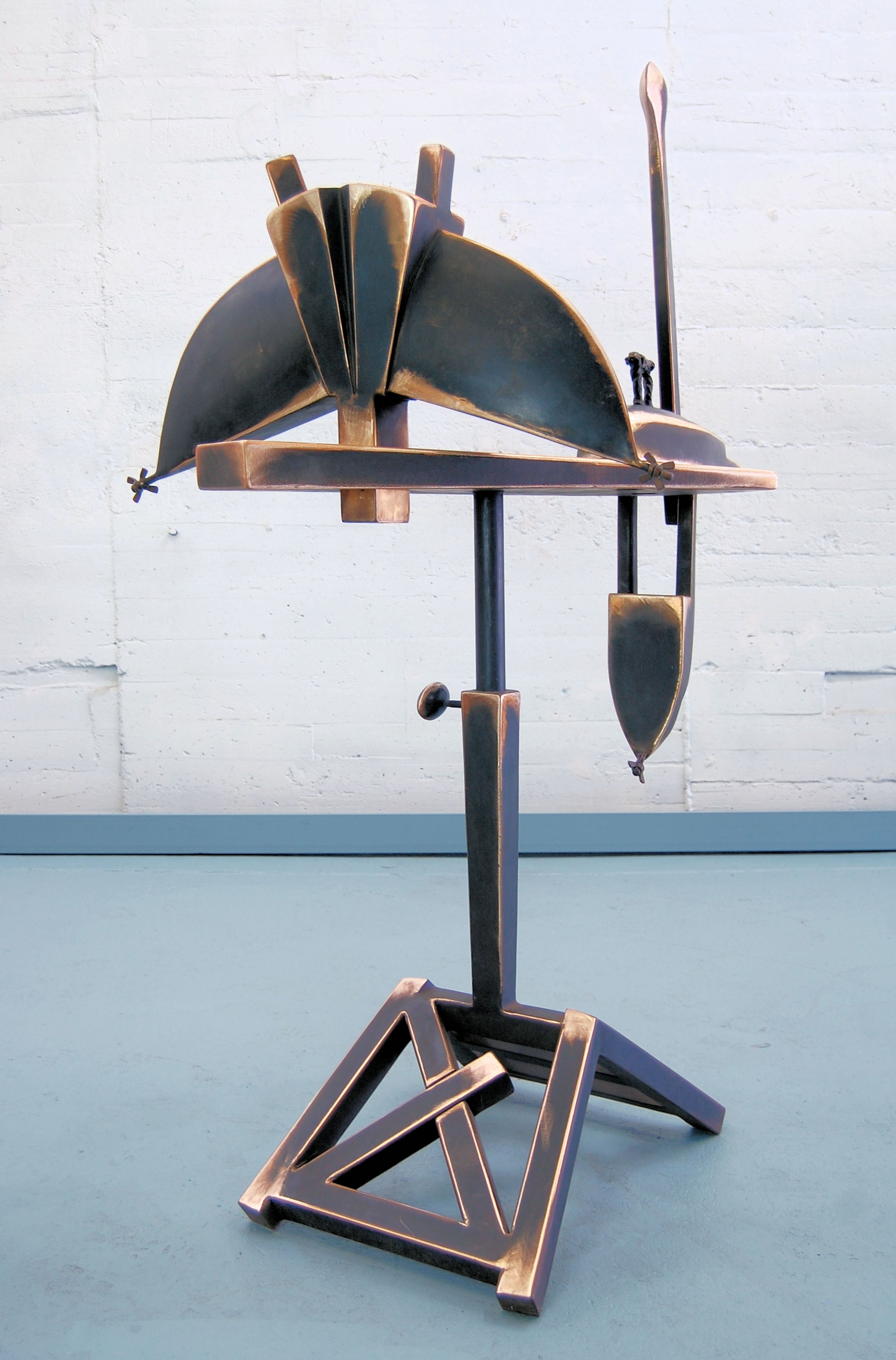 Shadows from the Past - 1986, Fabricated Bronze with Patina, 36” x 48” x 82”
