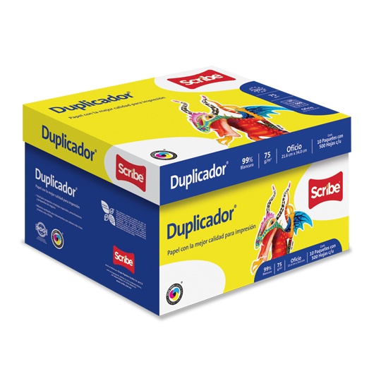 PAPEL BOND SCRIBE DUPLICADOR OFICIO
BLANCURA 99% 75GR MEDIDAS: 21.6 X 34.0CM
ARTÍCULO: CAJA DE PAPEL
TIPO: BOND
COLOR: BLANCO
MARCA: SCRIBE DUPLICADOR