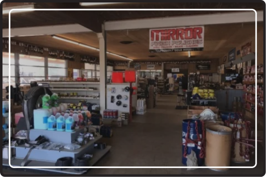 Inside the Truck Parts and Service Company’s store.