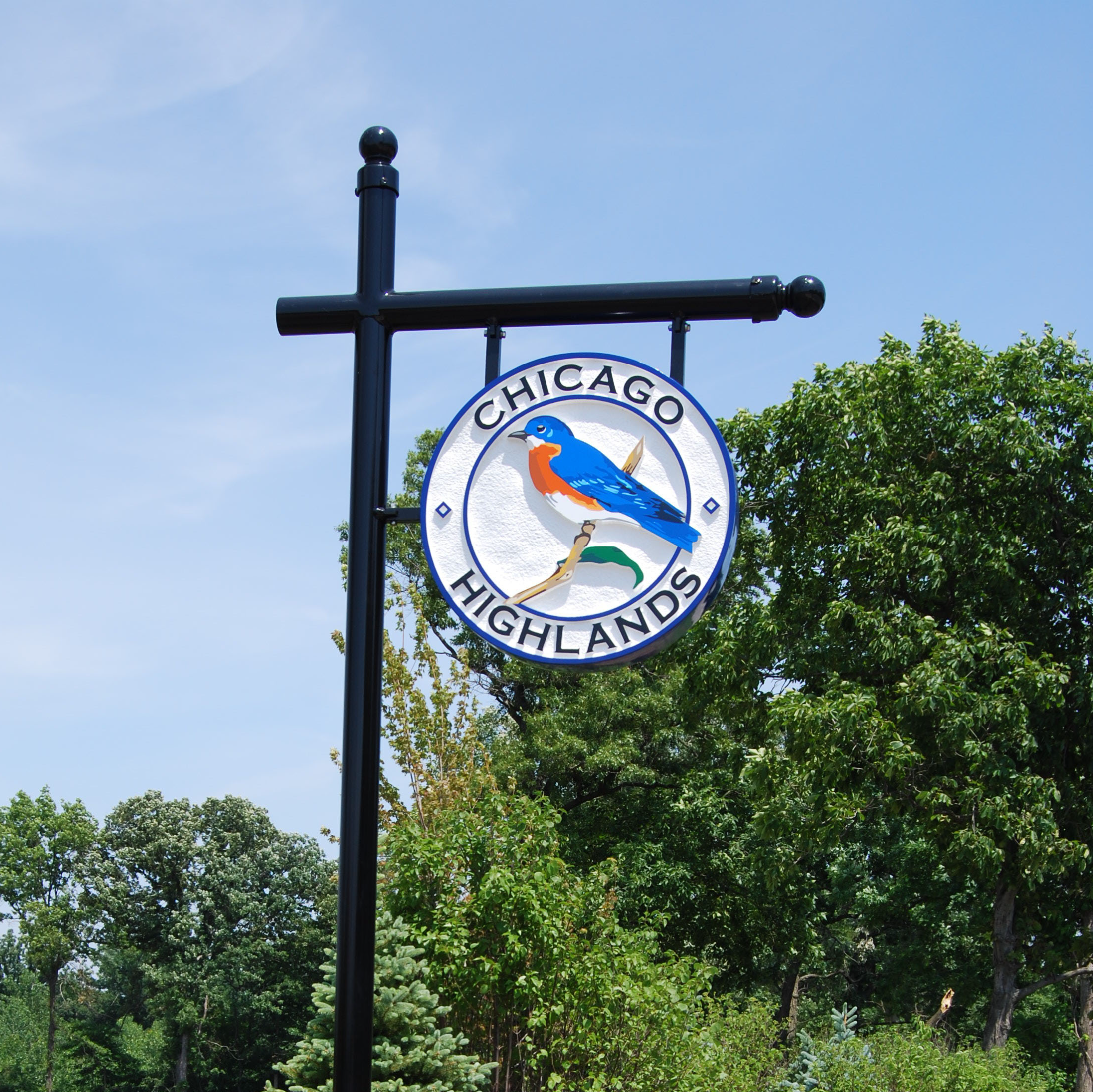 SANDBLASTED SIGN FOR CHICAGO HIGHLANDS