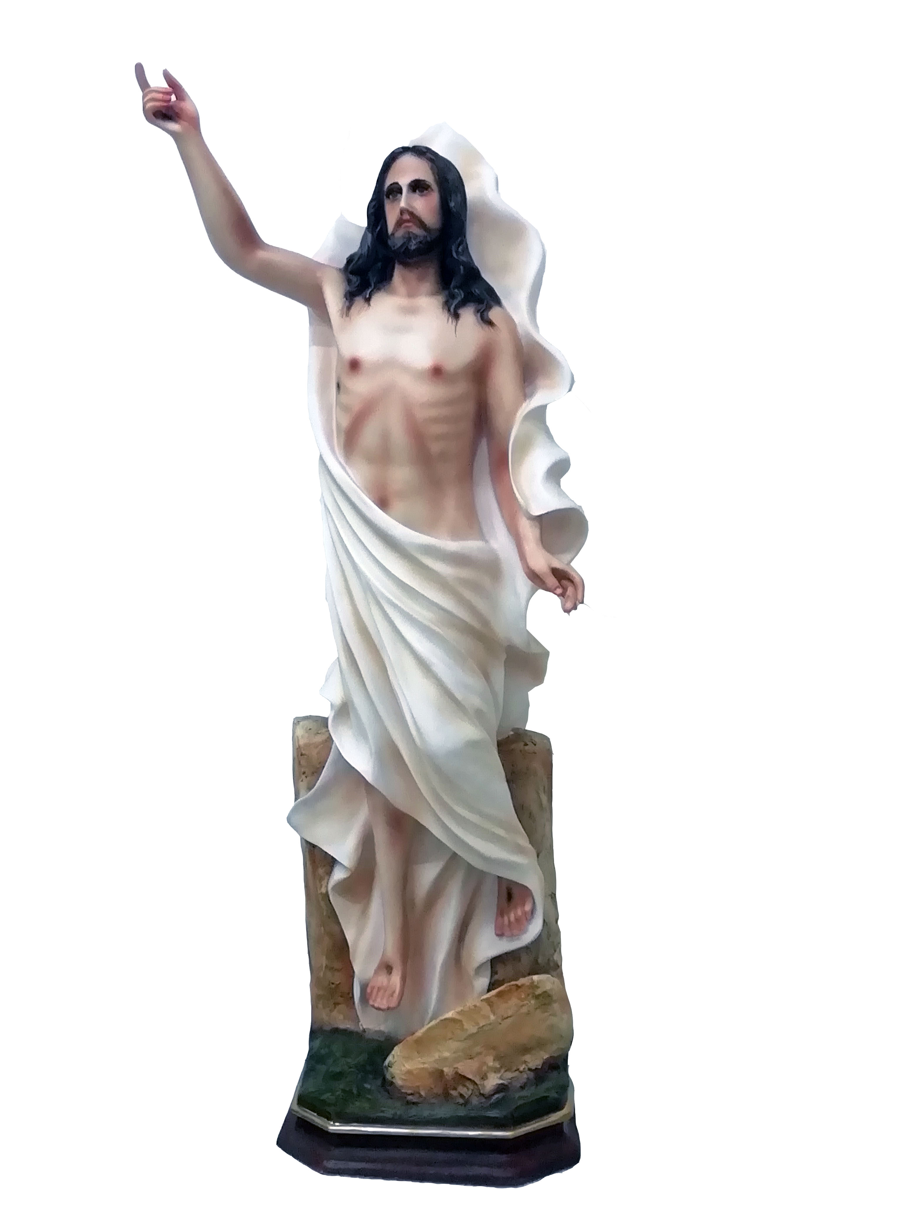 JESÚS RESUCITADO 90 CM FIBRA DE VIDRIO