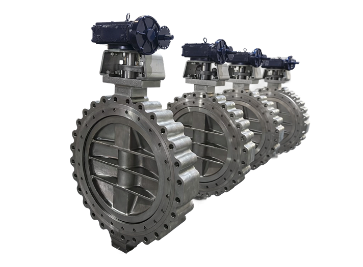 Valves lined up