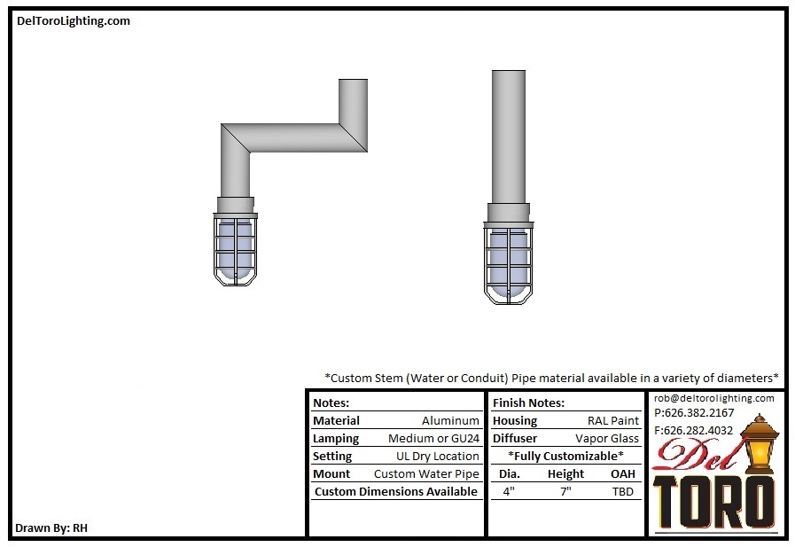 861P - Vapor Glass Pipe Pendant