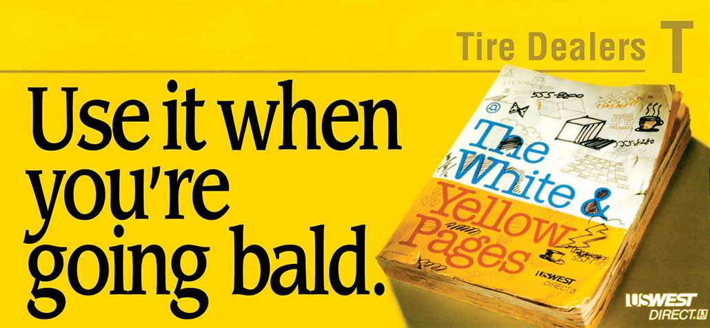 Billboard for the Yellow Pages, remember those?