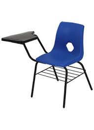 SILLA CON PALETA GRANDE 
TUBO CALIBRE 18 3/4 ,PALETA EN TRIPLAY 16 MM BARNIZADA,  CONCHA EN POLIPROPILENO.