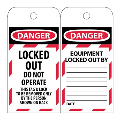 12 Danger Equipment Tags 