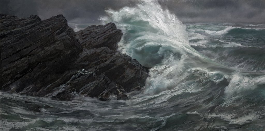 Unrelenting
24&quot; x 48&quot;  Oil on Panel 2016
