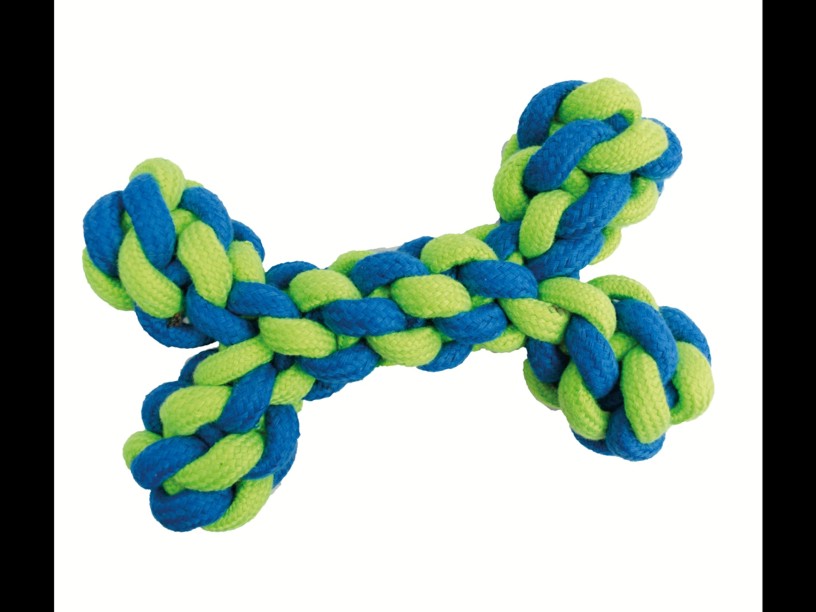 SP-3917 ROPY CHUMS JUGUETE 
DE HILO TRENZADO AZUL 6.5"