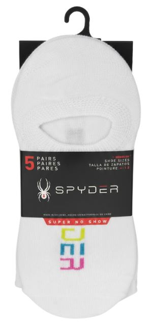 43YR338280TA-WHT
5PK SPYDER LINER SOCKS
SHOE SIZE 4-10
UPC 193159123185
60 CS PACK
