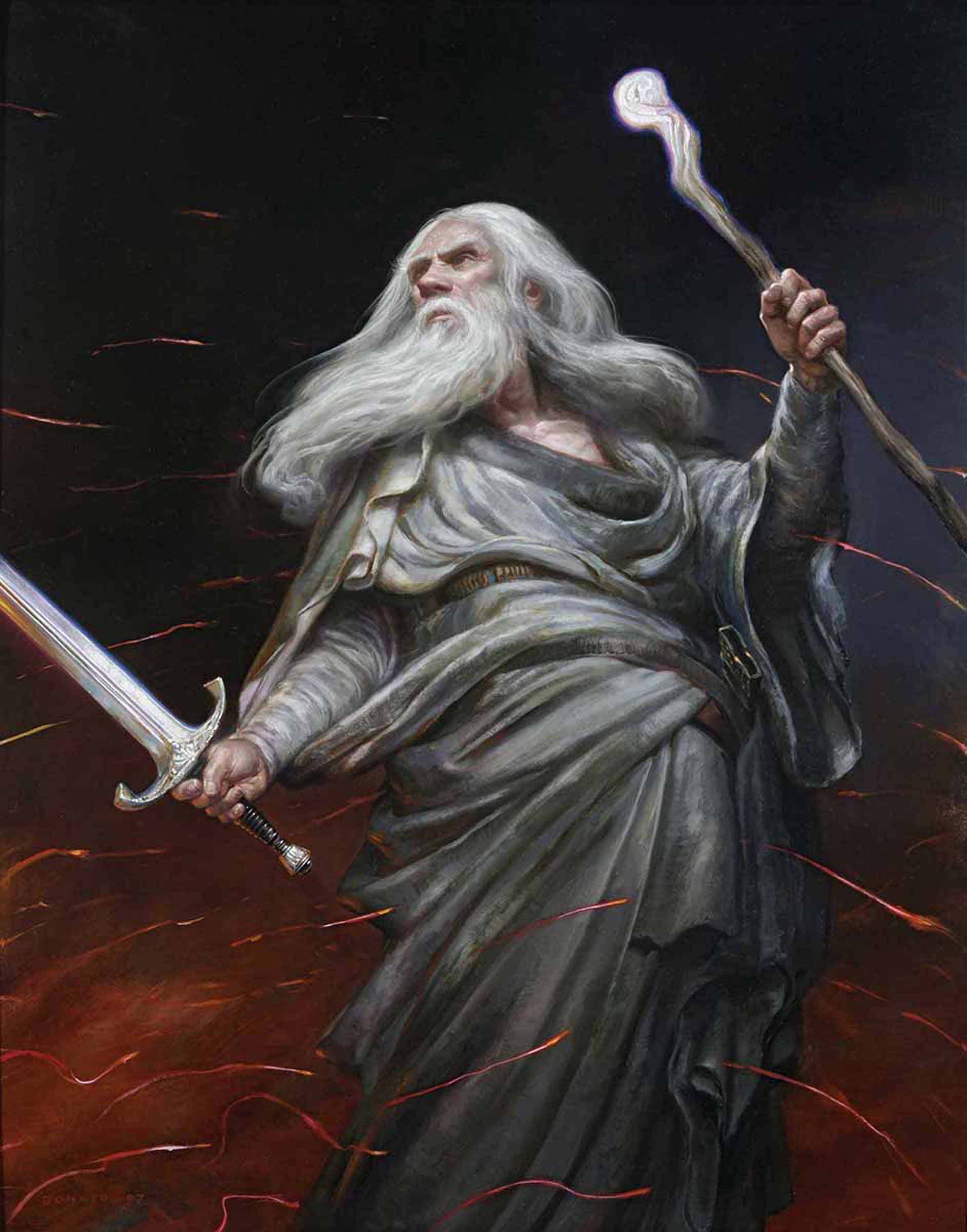 You Cannot Pass!
36" x 24" Oil on Panel  2007
appearing as the cover of Middle-earth: Journeys in Myth and Legend
Greisinger Collection