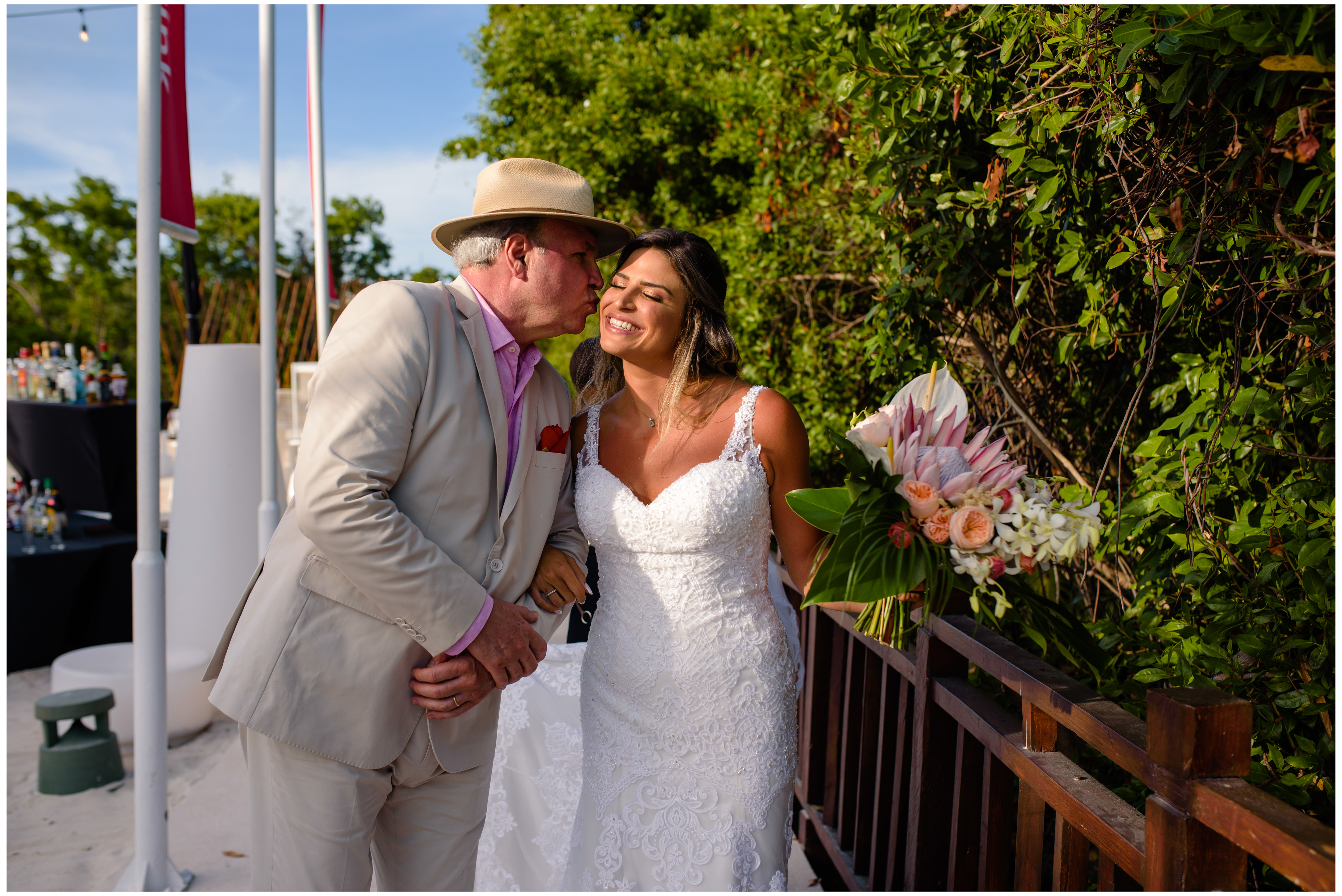 father and bride entrance
