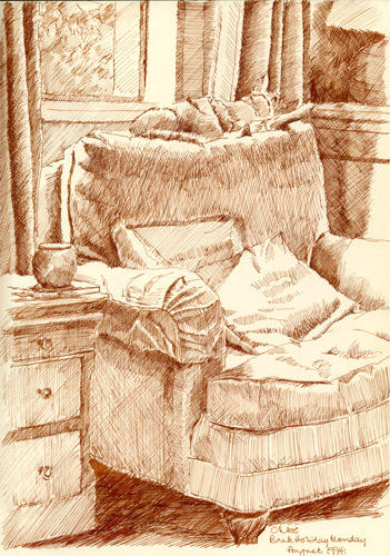 Chloe's Chair (Pen and Ink)