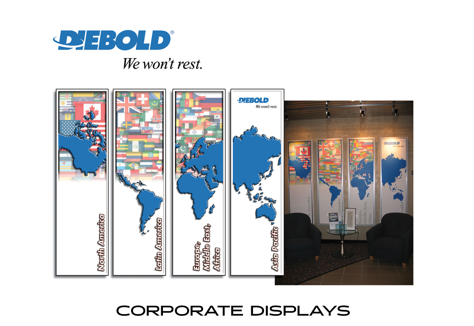 Corporate lobby displays