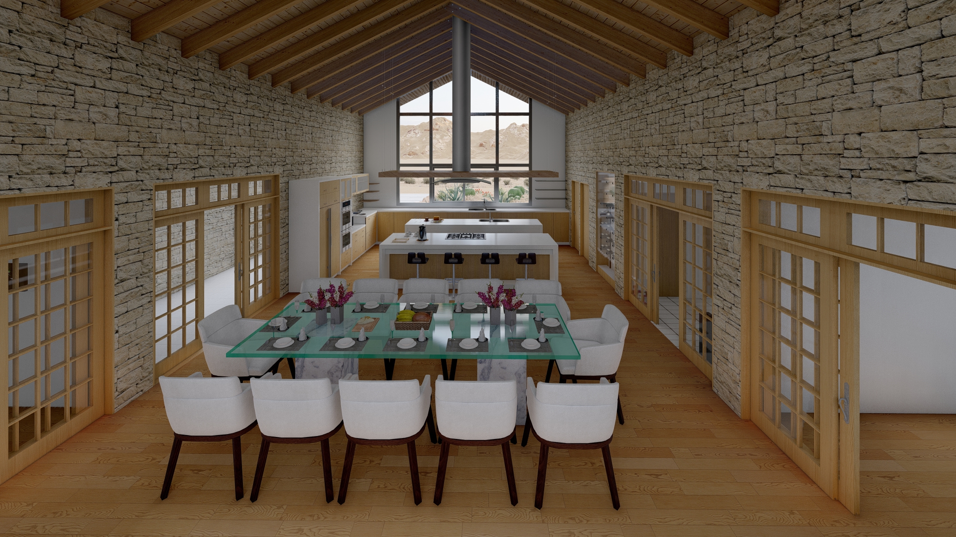 "Open Plan" - Sala, Comedor y Cocina