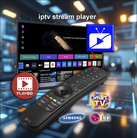 Oficina moderna con computadora portátil en mesa, gráficos y tazas de café, fondo de pantalla con múltiples pantallas.