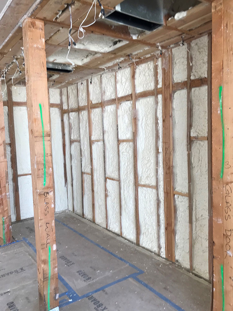 Closed Cell Spray Foam At Wine Room
