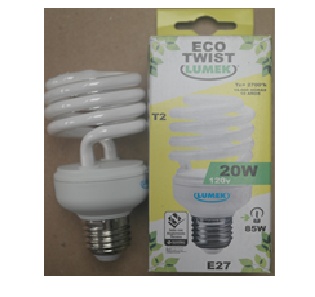 Ahorrador Espiral 20W LC 8.000
 Horas Lumek Cod-11021
