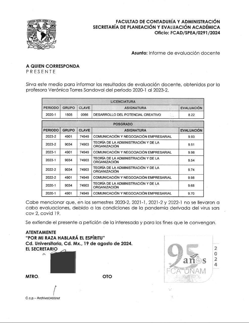 Evaluaciones docentes