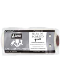 Son felpas hechas de lana natural de borrego, este material cuenta con hasta 8 veces más fibras por cm2 que las felpas sintéticas y aplica de dos a cuatro veces más pintura que las mejores felpas sintéticas. Es la favorita de los pintores profesionales a nivel mundial gracias a su alto desempeño y calidad en el acabado. 
