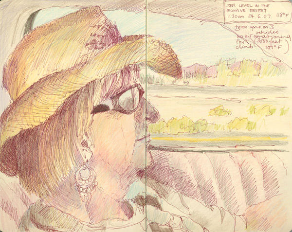 Louise drives the desrt with style