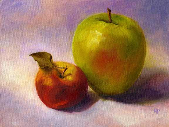 Guardian Apple - 6"x8" Oil on Canvas Panel  Sold