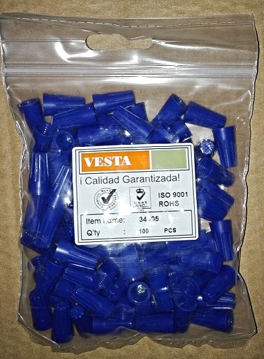 Conector de rosca AWG 14/16 
Azul  Cod:19135