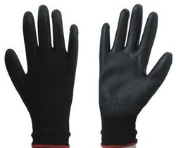 GUANTE NYLON GRIS PALMA POLIURETANO DERMA CARE EJ51-610