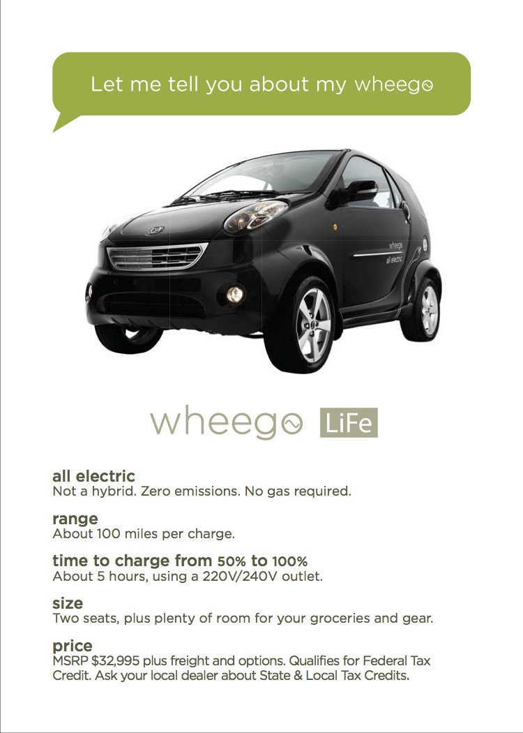 Postcard for Wheego Glovebox