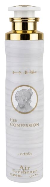 349846
AIR FRESHENER LATTAFA 
HER CONFESSION - 300ML
UPC: 6290362349846
72 CS PACK