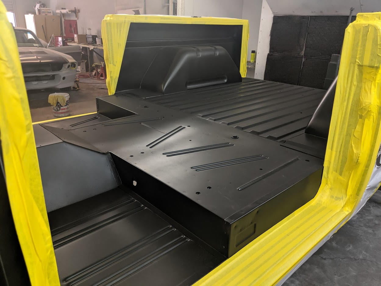 Bed liner coating added over etch primer