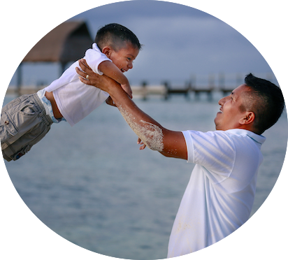 Happy female customer