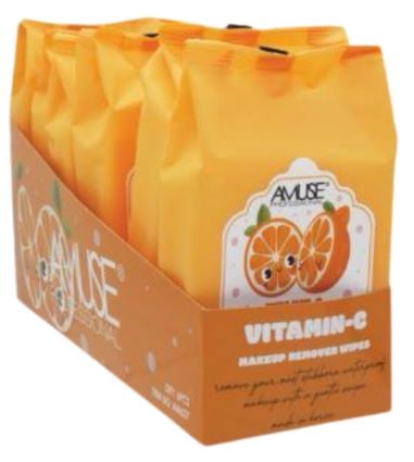 AM627
VITAMIN C MAKEUP REMOVER WIPES 30 CT
UPC 4710409896826
6 PACK DISPLAY
