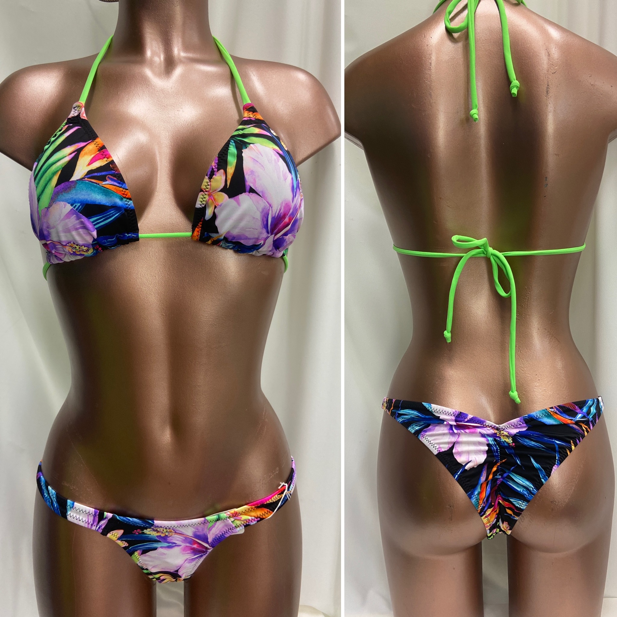 42.  C sliding top 
small scrunch back bottom
floral print 
$50
