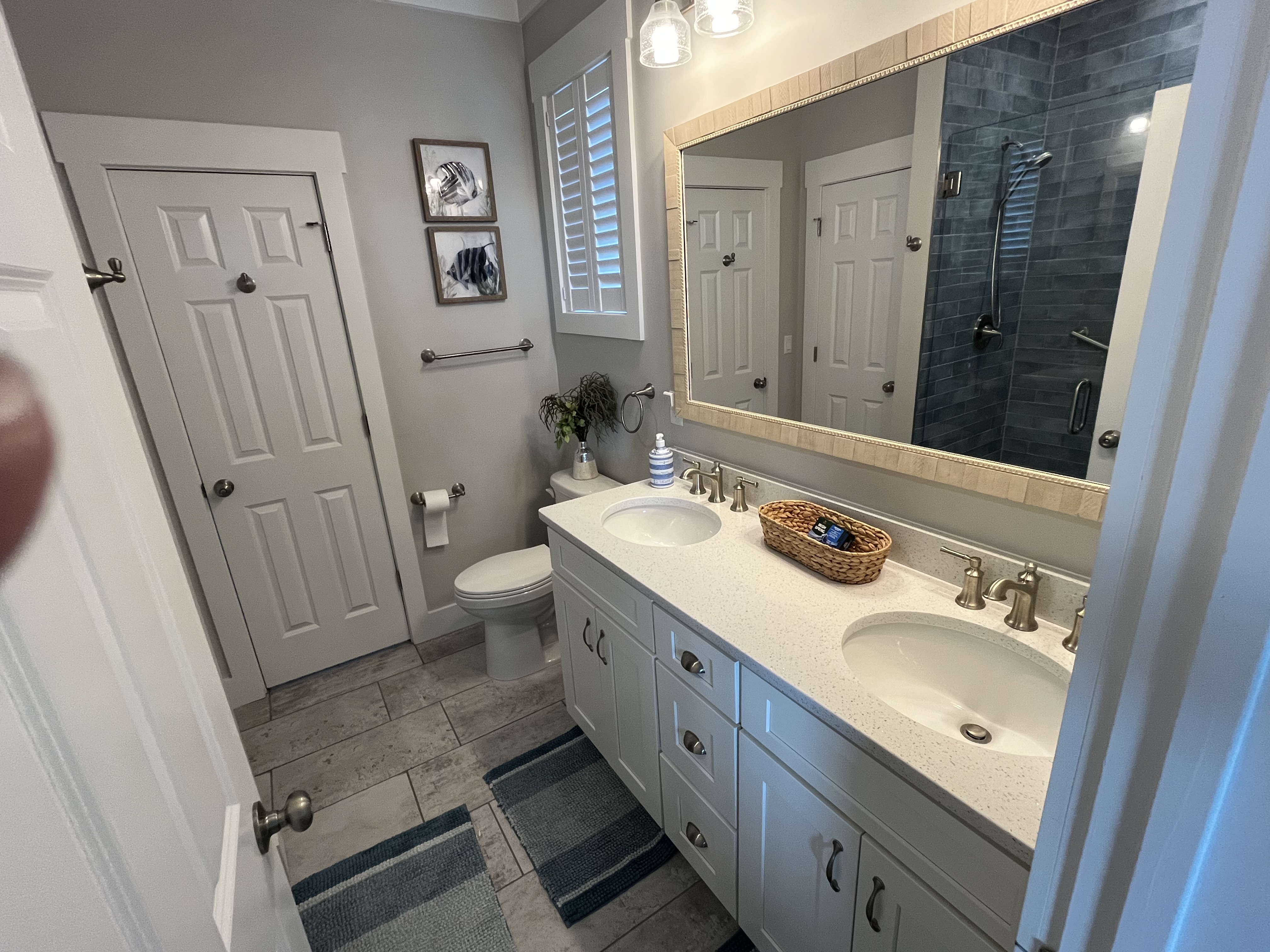 North Bathroom facing the North West bedroom entrance
