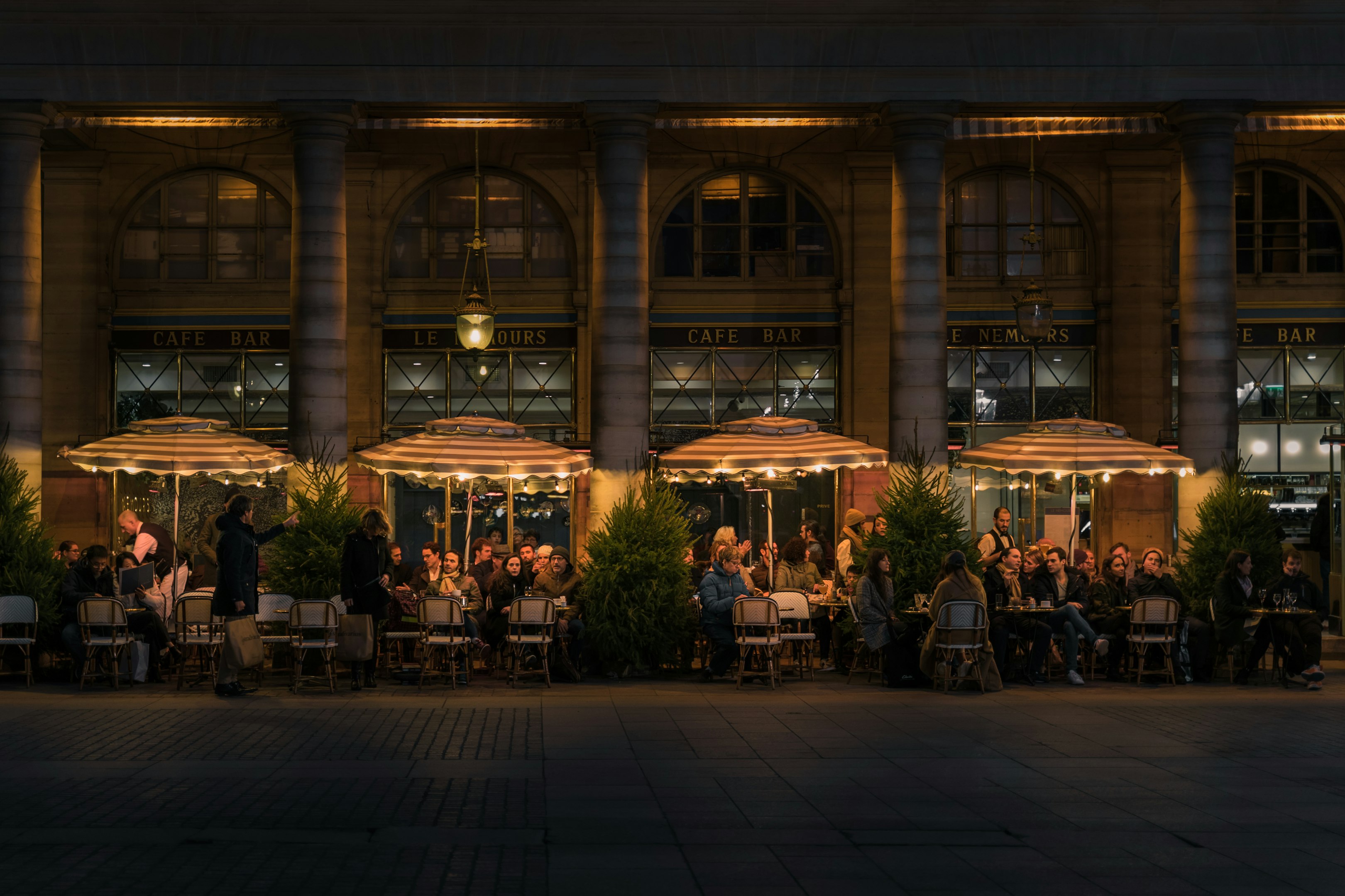 turned-on canopy lights
