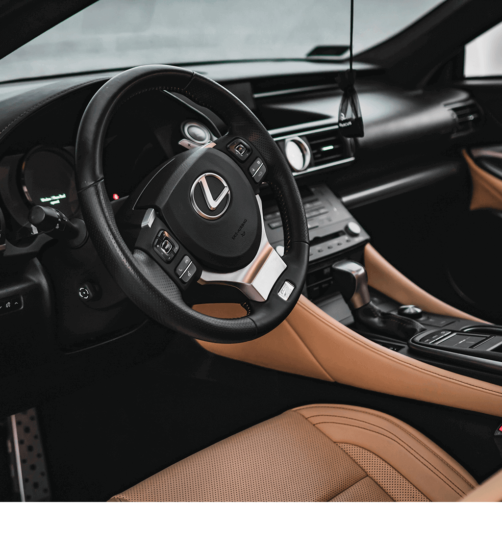the inside of a lexus