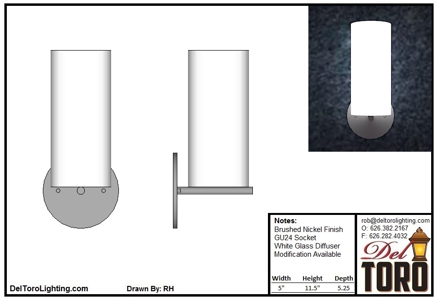 525W-Cylinder Wall Sconce