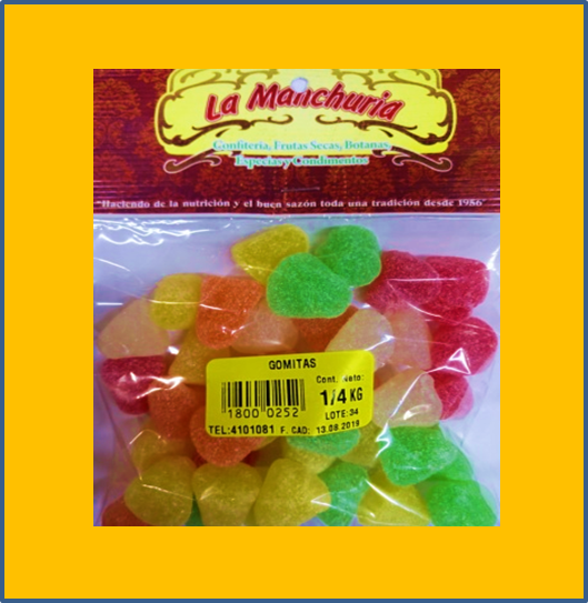 GOMITAS
1/4 Y 140 GRS