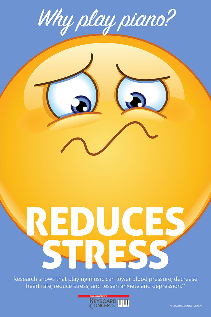 In-Store poster campaign highlighting the benefits of playing piano for Keyboard Concepts