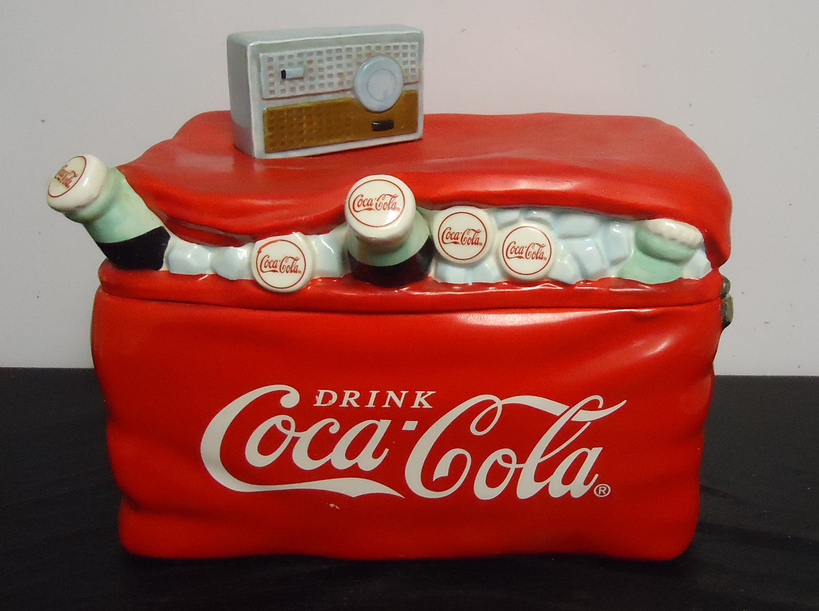 (2) "Vintage" Coca-Cola (Red Cooler)
Cookie Jar 
$60.00