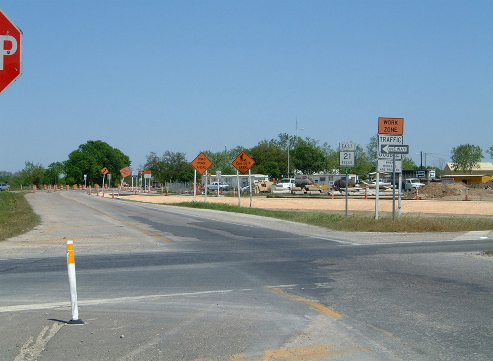 Crossroad during construction