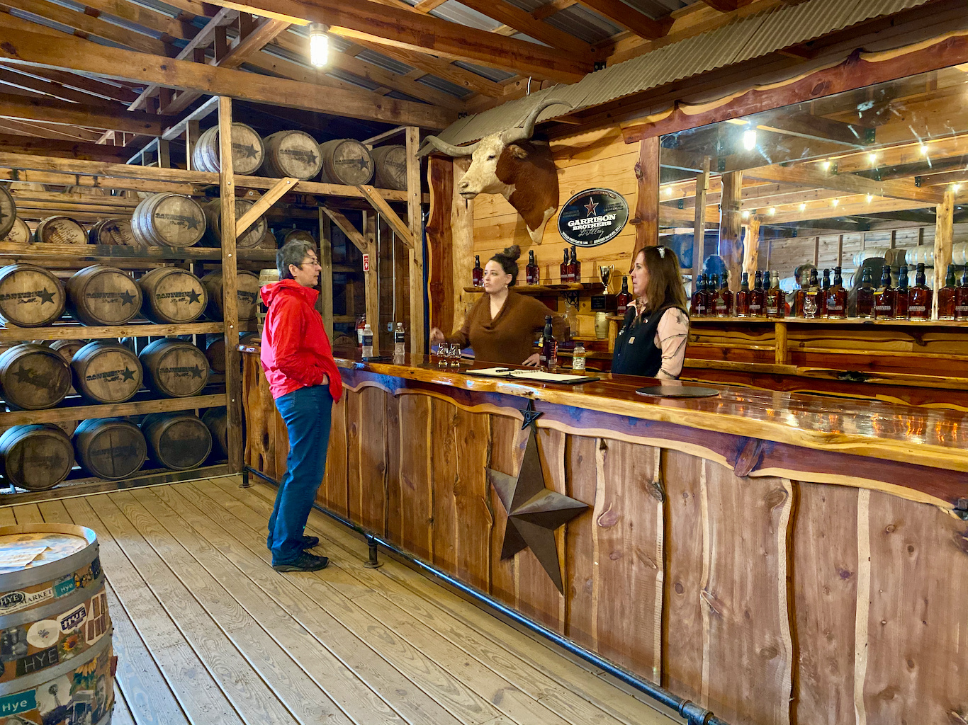 Tasting Bar in Rickhouse 1 - Garrison Brothers Distillery 