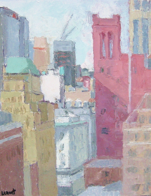 Levant, Sweeping View of NYC, 10" x 8" Oil 