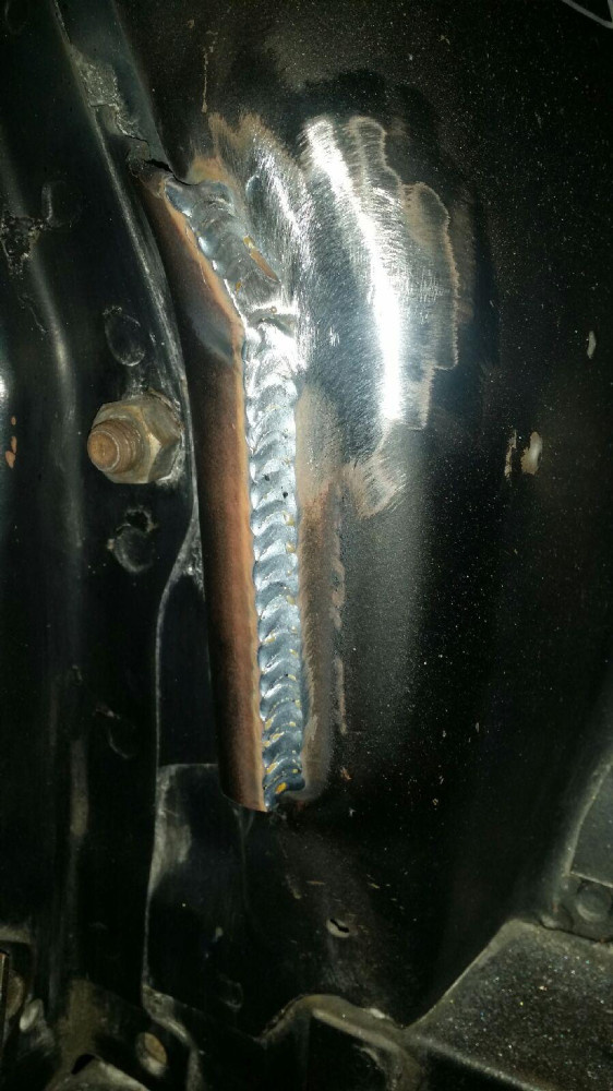 Shock towers welded and repaired