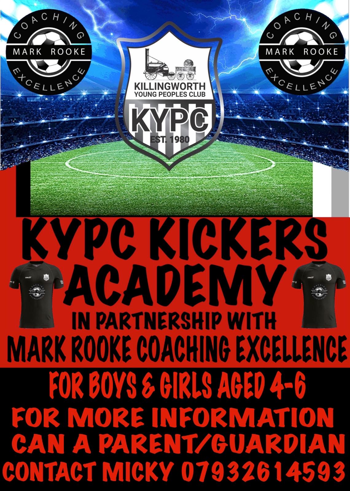 Killingworth Young Peoples Club KYPC KICKERS ACADEMY