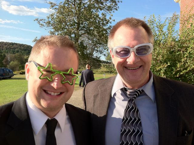 Darren & Trombonist/Arranger Jeff Marsanskis acting silly.